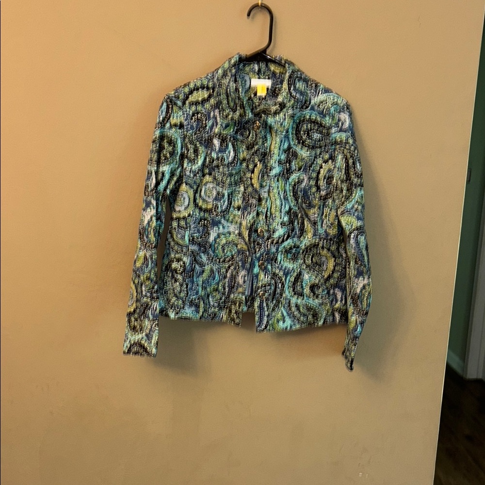Charter Club Multicolor Patterned Blazer